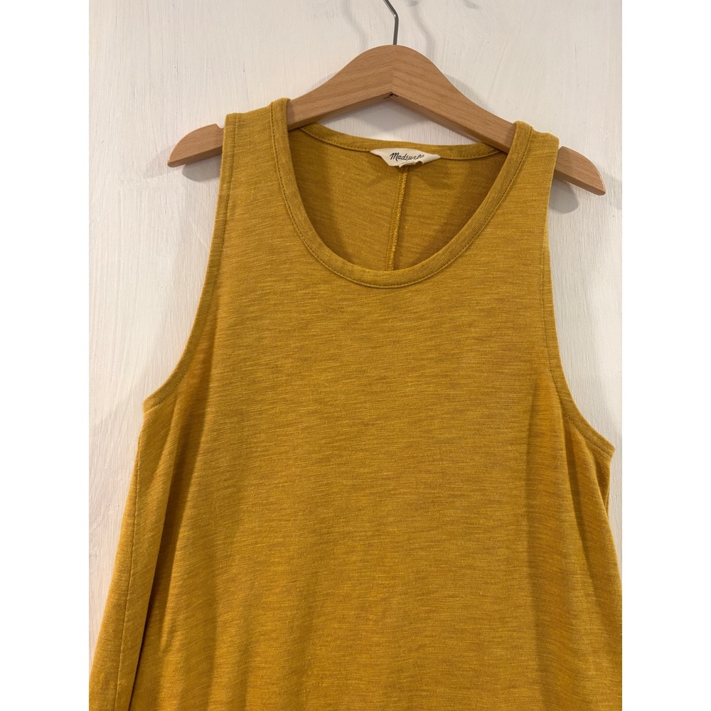 Madewell Mustard Yellow Sleeveless A-Line‎ Mini Dress Viscose Blend Small